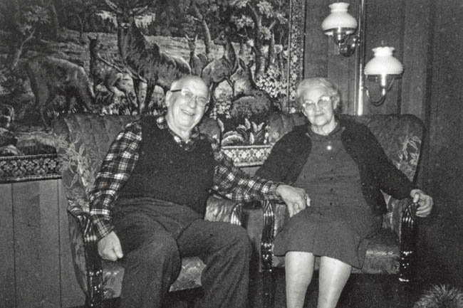 Mama and Papa Fraunfelder in their mobile home, circa 1975-1985